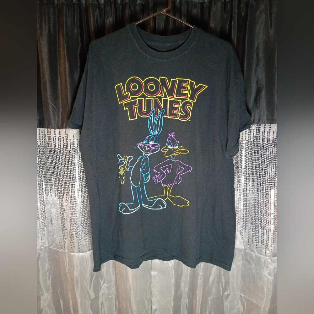 Vintage Y2K Looney Tunes Neon Light Shirt